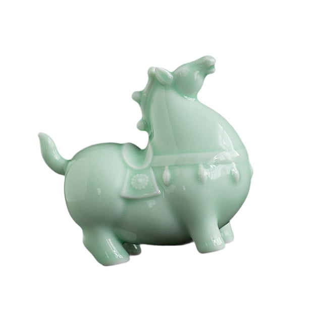Estatua decorativa de cerámica de caballo, adorno del zodiaco, figura decorativa moderna para dormitorio Dirigir