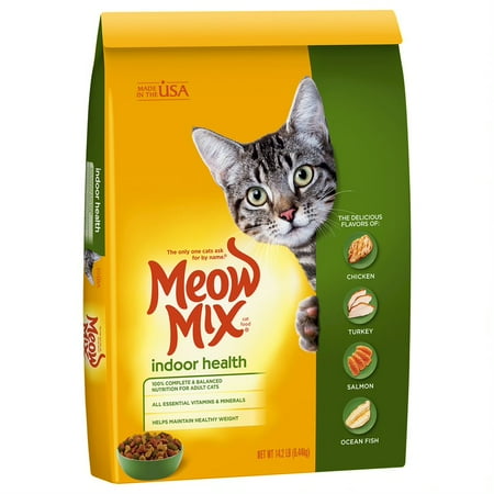 Mixed Dried Pods - Meow Mix Indoor Health Dry Cat Food, 14.2-Pound