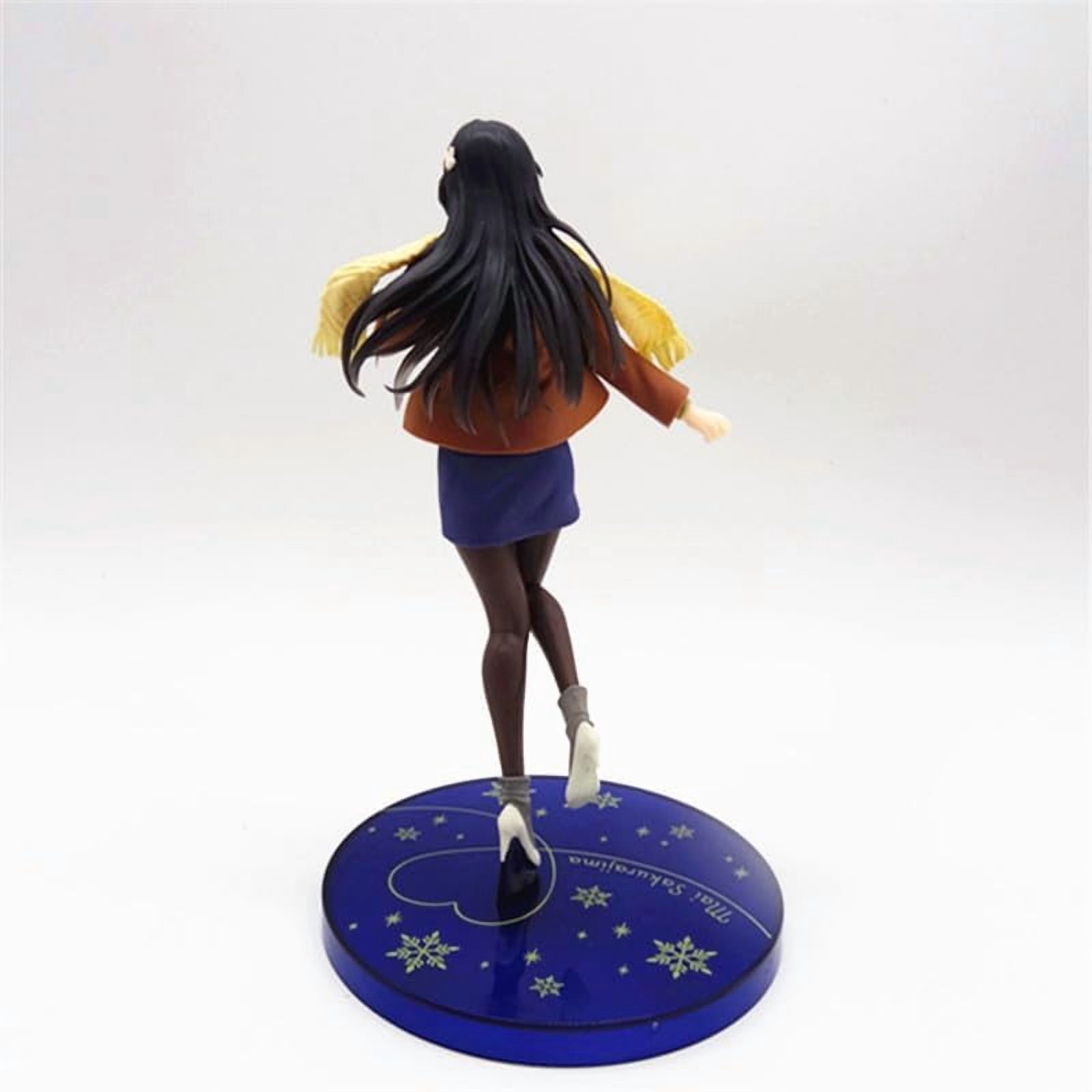Newly Sakurajima Mai Figure Standing Winter Clothes Sakurajima Mai Anime Figures 22cm/8.7inch PVC Collectible Handicrafts Souvenirs for Anime Fans Gifts