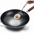 thumbnail image 4 of Feltree Ear Handle Skillet 10/12 Inch Cast Iron Flat Pan with Helper Handle, Even Heat Natural Nonstick Frying Pan, Oven Safe to 500°F for Kitchen Cooking, 4 of 5