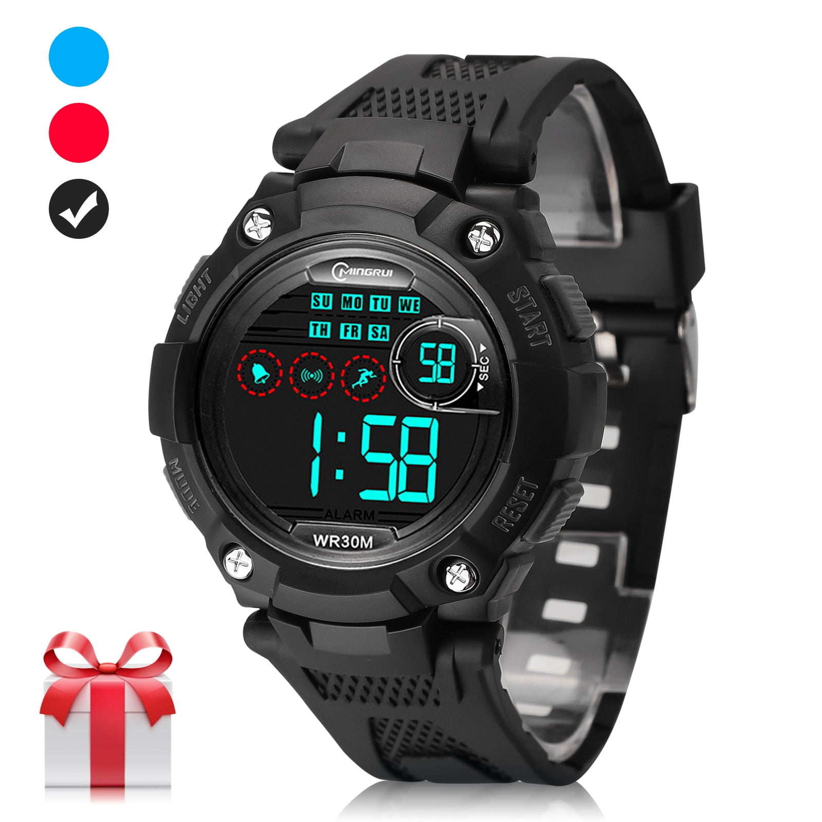 Htscf Kids Sport Watches Multi Function 30m Waterproof Watch Led Digital Double Action Watch Electronic Watches Kids Boy Girl Gift Other