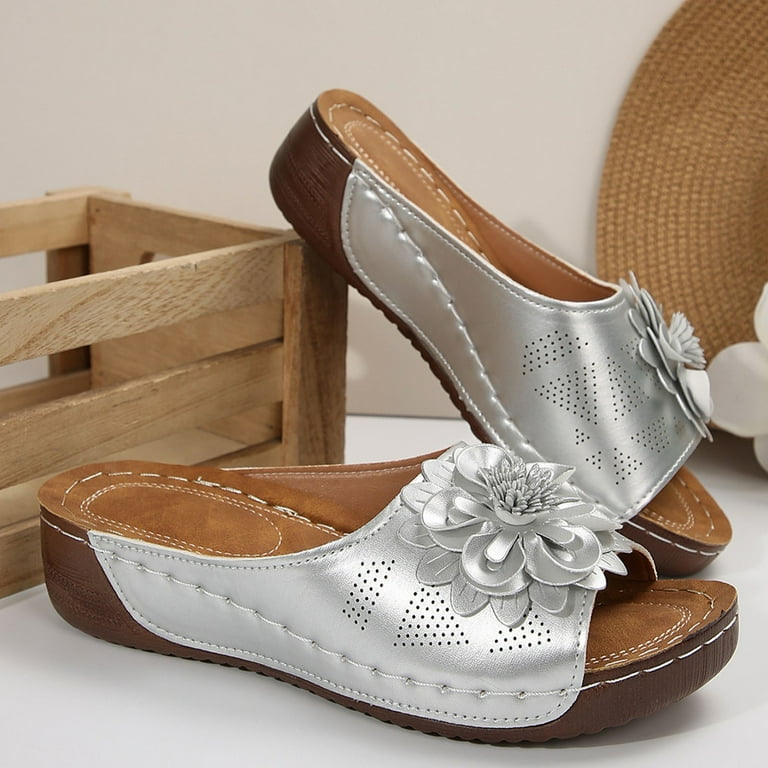 Women's Casual Summer One-Line Hollow Fish Mouth Wedge Heel