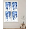 thumbnail image 2 of Window Privacy Film Blue Botanical Stained Glass Window Film Decorative Sun Block Window Cover Spring Foliage Eucalyptus Leaves Window Clings Static Adhesive Sticker for Bathroom 23.6"x78.7", 2 of 7