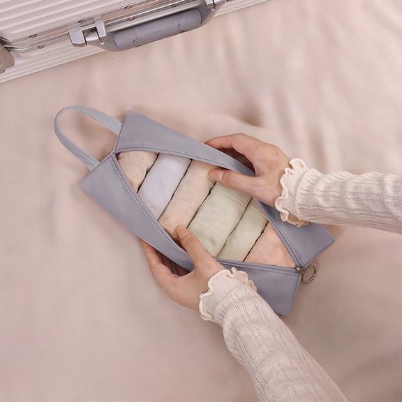 Portable Lingerie Organizer - Compact Daily Outing Packing Cube, Travel Storage Bag For Suitcase Organization (10.6x3.9x3.9 Inch)