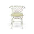 thumbnail image 6 of SK New Interiors Dining Furniture Borneo Set of 2 Natural Rattan Chairs w/Cream Cushion and Oval Table w/Glass, White, 6 of 7