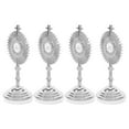 thumbnail image 5 of 4 cruces de mesa de pie: mini crucifijo católico de metal con base para decoración de capilla del hogar, oraciones cristianas, decoración de mesa, regalo religioso., 5 of 5