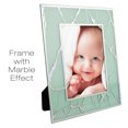 thumbnail image 5 of Excello Global Products EGP-HD-0201 Decorative Picture Frame, Silver Accents Border Picture Frame, Holds 5" X 7" Picture, Tabletop and Wall Picture Frames, Blue, 10" X 7", 5 of 5