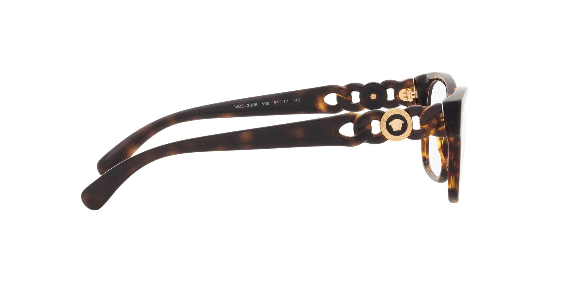 Versace Ve3306 108 Brown Havana Authentic Eyeglasses 54-17 140 VERSACE VE3367U 108 Brown Havana Women main image 4