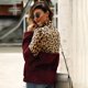 thumbnail image 5 of Mujeres Otoño Invierno Sudadera con capucha de felpa Sudaderas Leopard Splice Manga larga Cuell MABOTO Sudaderas, 5 of 7