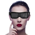 thumbnail image 4 of LNGOOR LED Glasses, Bluetooth APP Connected Smart Glasses USB Rechargeable DIY Funky Eyeglasses for Party Club DJ Halloween Christmas Text, Graffiti, Animation, Music Rhythm (Full Light), 4 of 8