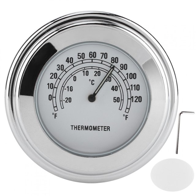 Motorcycle Temperature Dial,1in 7/8in Handlebar Mount Handlebar Thermometer Handlebar Dial Time-Tested Durability