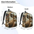 thumbnail image 3 of Rateoe American Wildlife Deer Forest Pattern Canvas College Laptop Backpack,Travel Daypack,Durable Rucksack Travel Notebook Bag School Backpack Book Bag for Men Women-Small, 3 of 7
