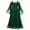 Green, variant on Hvot&aat Medieval Gothic Prom Dress for Women Halloween Retro Lace-up Croset Cold Shoulder Flare Sleeve Cocktail Party Dresses
