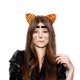 thumbnail image 2 of Diademas de animales del zoológico con orejas de gato con estampado de leopardo, accesorio para el cabello para fiesta, linda diadema para recién nacidos, 2 of 6