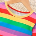 thumbnail image 3 of Girls Dress Long Sleeve Skater Twirly Swing Dress Kids Toddler Santa Rainbow Patterns Party Casual Dress, 3 of 8