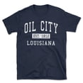 thumbnail image 1 of Oil City Louisiana Classic Established Men's Cotton T-Shirt, 1 of 1