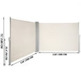 thumbnail image 3 of VEVORbrand Retractable Side Awning 236" x 71",Double Retractable Patio Screen Waterproof, Retractable Room Divider Creamy-White for Privacy, Garden, Outdoor, Patio and Terrace, 3 of 10