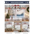 thumbnail image 6 of Christmas Valances for Windows, 54 x 18in, Dwarfs Snowflake Xmas Tree Bird Winter Gray Rod Pocket Kitchen Valance Curtain Light Filtering Window Treatments for Living Room Bedroom, 1 Panel, 6 of 7
