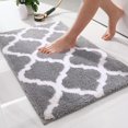 thumbnail image 1 of Alfombra de baño de lujo, alfombras de baño de microfibra suave y absorbente, alfombra de baño peluda antideslizante, lavar a máquina en seco, alfombrillas de baño para suelo de baño, bañera y ducha, JFHHH pequeña, 1 of 5