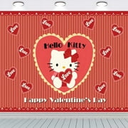 My Melody Hello Kitty Valentines Background Backdrop Taspestry Birthday Post Banner Party Supplies Wall Decor