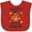 Red, variant on Inktastic Auntie's Little Gobbler with Turkey and Leaves Boys or Girls Baby Bib