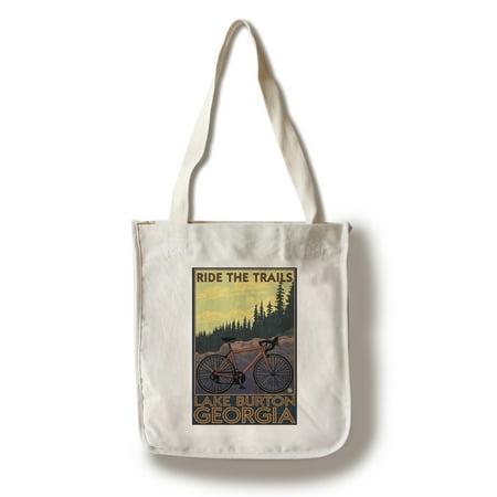 Lake Burton, Georgia - Bicycle Trail Scene - Lantern Press Poster (100% Cotton Tote Bag -