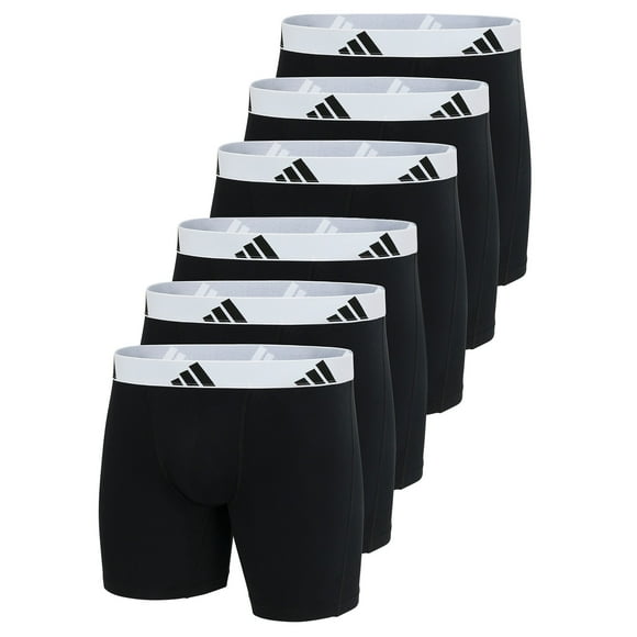 adidas Boxeurs pour Hommes, Lot de 6 - Boxeurs, Coton Active Flex, Logo Noir/blanc m (Moyen)