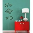 thumbnail image 4 of 3pc Swirls Wall Art Stickers Vinyl Decals Living Room Home Décor 8.5x6-Inch Chocolate Brown, 4 of 6