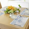 thumbnail image 4 of Ambesonne Modern Place Mats Set of 4, Hand Drawn Clouds, Standard Size, Violet Blue Magenta, 4 of 6