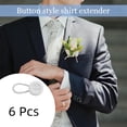 thumbnail image 7 of 6 Pcs Invisible Waist Extender Button,Elastic Extender Buttons,Spring Waistband Adjustment Button,Flexible Collar Neck Extenders,No-Sew Extend Buttons for Dress Shirts Pants Trouser (White), 7 of 7