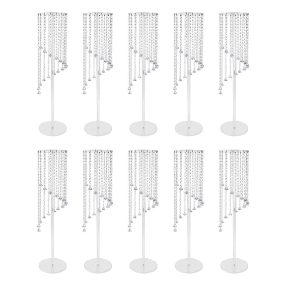 10*Round Crystal Flower Stand 80cm Acrylic Clear Tall Flower Stand Wedding Centerpieces for Tables