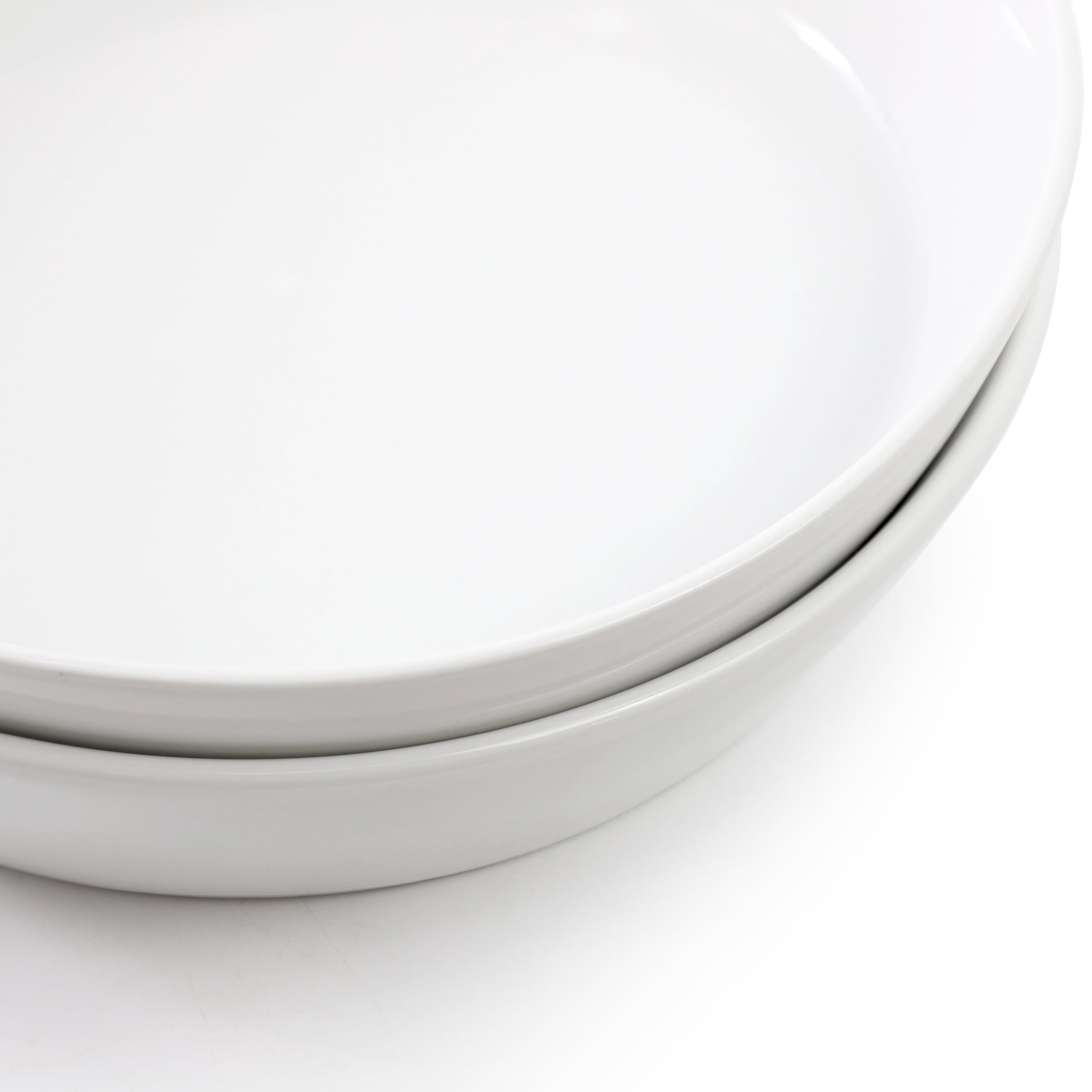 Martha Stewart Everyday Selma 2 Piece 8 Inch Fine Ceramic Dinner Bowl Set in White