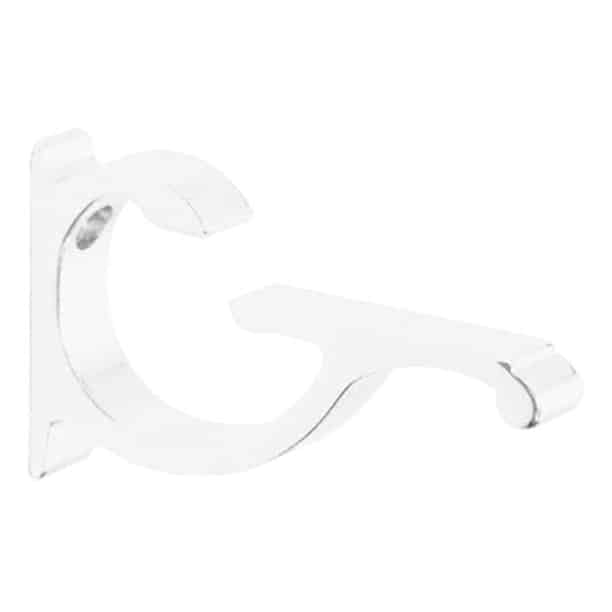 CRL CC5W White Designer Aluminum Shelf Bracket for 3/8