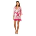 thumbnail image 5 of Ashford & Brooks Women's Satin Kimono Bridesmaid Short Robe - Silky Bathrobe with Pockets, 5 of 5
