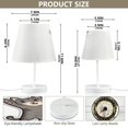 thumbnail image 2 of Bedside Table Lamp, Fully Dimmable Lamp with USB Interface Cable for Bedroom Living Room, Office, Dorm Cute Gray Cat, 2 of 8