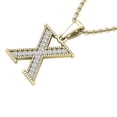 thumbnail image 3 of Dazzlingrock Collection 0.10 Carat (ctw) Round Diamond Fancy Letter 'X' Initial Pendant 1/10 CT, 10K Yellow Gold, 3 of 6