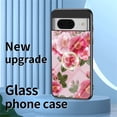 thumbnail image 4 of SaniMore for Google Pixel 7A Case, 31 Diamonds Glass Vehicle Magnetic Support Flexible TPU Flower Pattern Cover with 360° Rotatable Ring Kickstand Shockproof Protective Shell, Green Flower, 4 of 9