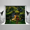 thumbnail image 1 of EREHome Polyester Fabric 7x5ft Children Backdrops for Photographers Green Tree House and A Rabbit Wearing Clothes Studio Props Photography Background, 1 of 2