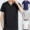 thumbnail image 3 of Kukoosong Men's Casual Short Sleeve V-Neck T-Shirt, Soft Breathable Cotton Polyester Blend Tee for Outdoor Sports and Daily Wear Men T-Shirts Casual Workout Tops, 3 of 5