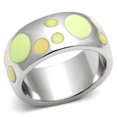 thumbnail image 1 of Alamode TK513-9 Women High Polished Stainless Steel Ring with Epoxy in Multi Color - Size 9, 1 of 1