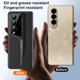 thumbnail image 6 of Case for Samsung Galaxy Z Fold 4 with Tempered Glass Screen Protector and Camera Lens Protector, Hard PC Shockproof Anti-Fingerprint Slim Frosted Rugged Cover for Samsung Galaxy Z Fold 4, Black, 6 of 8