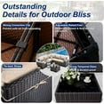 thumbnail image 4 of ASJMR 9 Pieces Outdoor Patio Furniture Sets with 2 Swivel Chairs and Cusions,PE Rattan Wicker Conversation Outside Sectional Sofa Set,Sand, 4 of 10