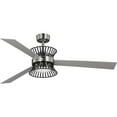thumbnail image 3 of Progress Lighting P250110-30 Bisbee 56" 3 Blade Indoor Led Ceiling Fan - Nickel, 3 of 13