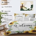 thumbnail image 5 of Sunflower Eucalyptus California King Duvet Cover Set, Welcome 4 Piece Microfiber Bedding Set with Zipper Closure, Bed Sheet and 2 Pillow Shams, Soft Bedding Cover, 5 of 12