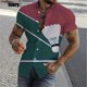 thumbnail image 2 of Camisa de playa de manga corta para hombre, estampado completo, con estampado de bádminton, para verano, informal, con personalidad, talla grande, 2 of 5