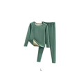 thumbnail image 4 of Minnieouse Conjunto de ropa interior térmica para mujer, calzoncillos largos cómodos para clima frío y cálido, ropa interior de cuello de Color Ropa interior Verde L Minnieouse AP013725-09, 4 of 6