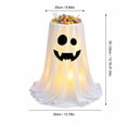 thumbnail image 3 of Halloween Decorations Ghost Light Up Candy Bowl Holder, Battery Operated Ghost Candy Container, Halloween Tabletop Decor, Party Entryway Display Accent, 3 of 9