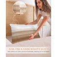 thumbnail image 5 of Brown White Ombre Pillow Cases Standard Size Set of 2, Smooth Satin Pillowcase for Hair and Skin, Vintage Farmhouse Abstract Striped Decorative Cooling Bed Pillow Covers with Zipper, 20x26 Inches, 5 of 5