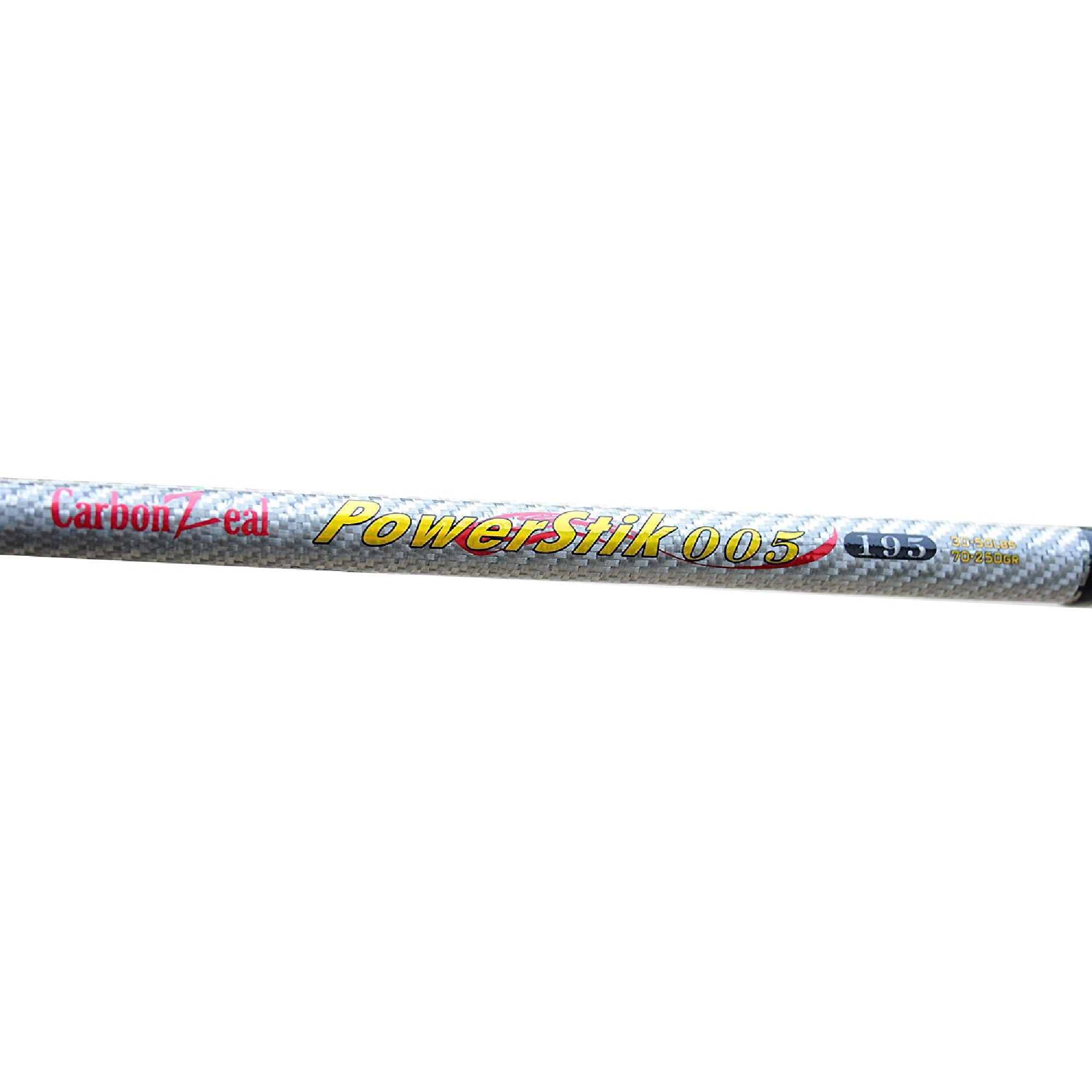 CarbonZeal 3-piece Carbon Fiber Portable Boat Fishing Rod Graphite Boat Rod, Saltwater Fishing Rod, Spinning Fishing Rod Fishing Pole