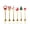 🍒 Gold_Base#405, variant on Christmas Stainless Steel Dessert Spoon Fork Set, 6-Piece, , Silicone Santa Snowman Handle, Holiday Table